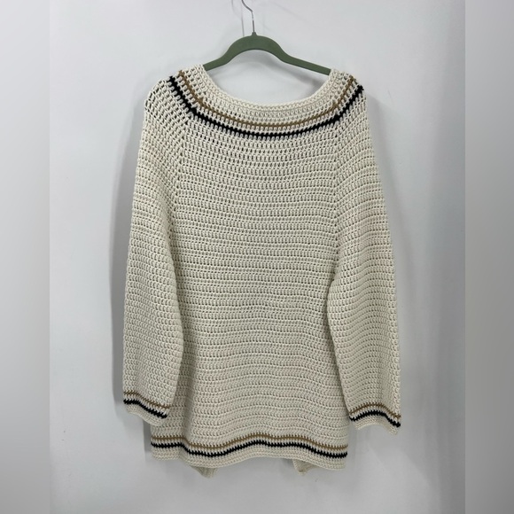 Handmade, crocheted, long length, button front granny cottage, core cardigan M/L - Picture 8 of 8